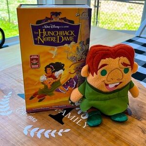 Disney Parks Quasimodo VHS Plush The Hunchback of Notre Dame